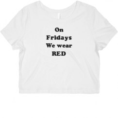 Ladies Slim Fit Crop Top Tee