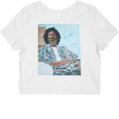 Ladies Slim Fit Crop Top Tee