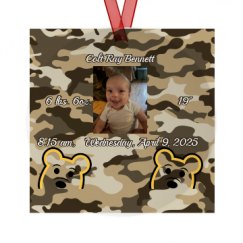 Metal Round Christmas Ornament