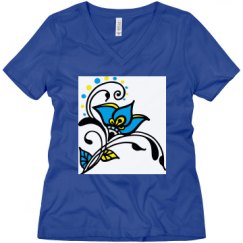 Ladies Relaxed Fit V-Neck Tee