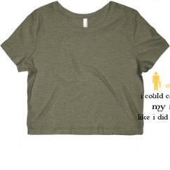 Ladies Slim Fit Crop Top Tee