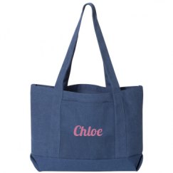 Seaside Cotton Canvas Pigment-Dyed Boat Tote Bag