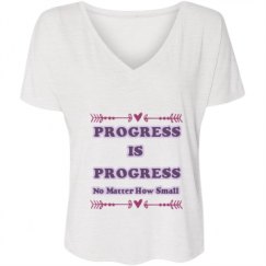 Ladies Flowy Slouchy V-Neck Tee