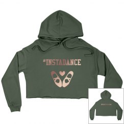 #Instadance cropped fleece hoodie