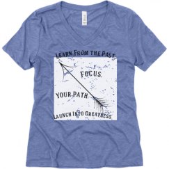 Ladies Relaxed Fit Super Soft Triblend V-Neck Tee