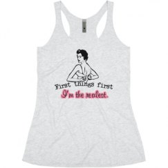 Ladies Slim Fit Super Soft Racerback Triblend Tank