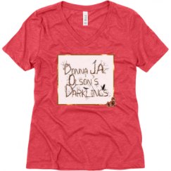 Ladies Relaxed Fit Super Soft Triblend V-Neck Tee