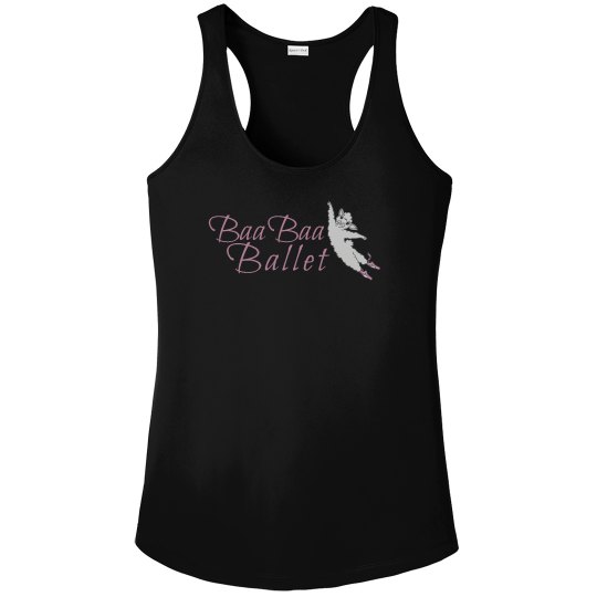 Baa Baa Ballet ladies athletic racerback tank Baa Baa Ballet ladies athletic racerback tank