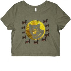 Ladies Slim Fit Crop Top Tee