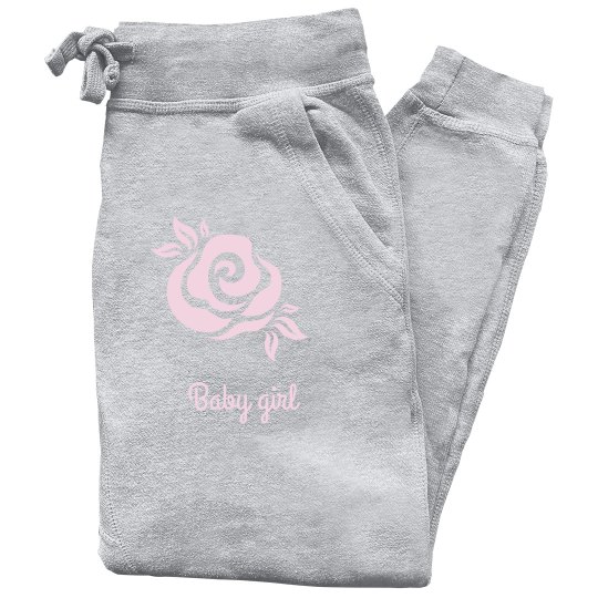 Baby girl rose ladies sweatpants