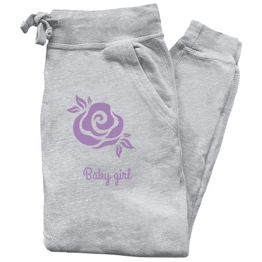 Baby girl rose sweatpants