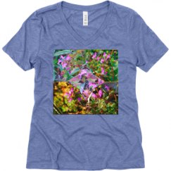 Ladies Relaxed Fit Super Soft Triblend V-Neck Tee