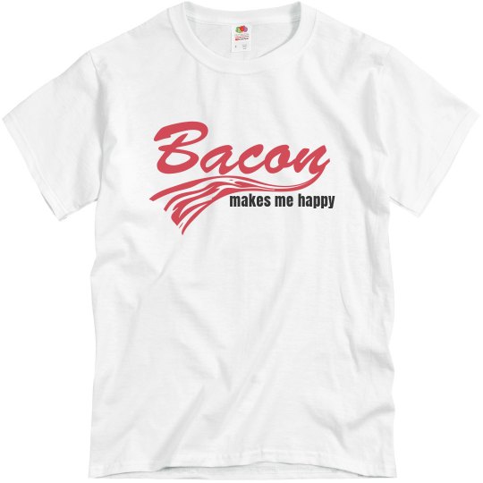 Bacon Makes Me Happy Men's Tshirt