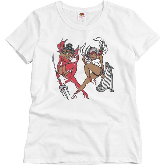 Bad angel vs good angel shirt Bad angel vs good angel shirt