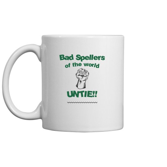 Bad Spellers Mug green