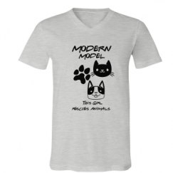 Unisex V-Neck Jersey Tee