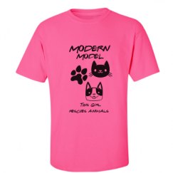 Unisex Ultra Cotton Safety Neon Crewneck Tee