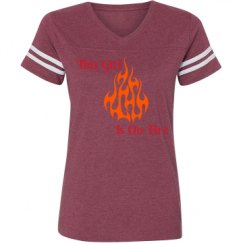 Ladies Relaxed Fit Vintage Sports Tee