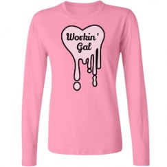 Ladies Relaxed Fit Basic Long Sleeve Tee