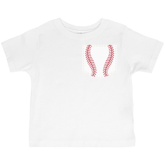 Baseball Faux Pocket Tee for Toddlers Baseball Faux Pocket Tee for Toddlers