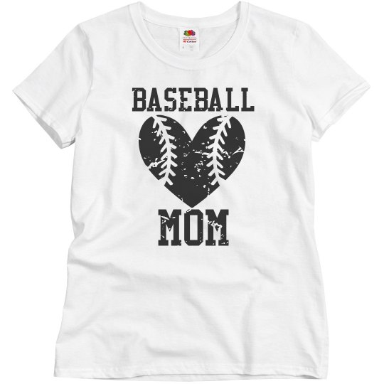 Baseball Mom Heart