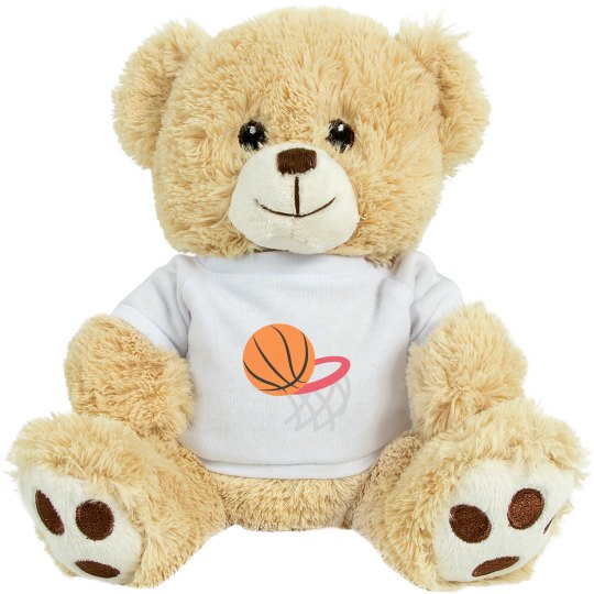 Basketball and Hoop Medium Plush Teddy Bear 