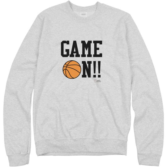 Basketball Game On Sweatshirt ash