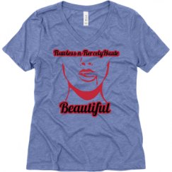 Ladies Relaxed Fit Super Soft Triblend V-Neck Tee