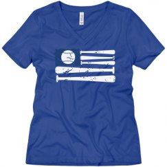 Ladies Relaxed Fit V-Neck Tee