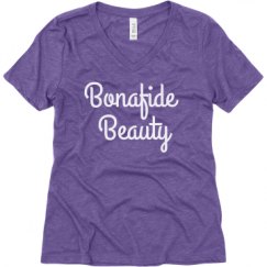 Ladies Relaxed Fit Super Soft Triblend V-Neck Tee