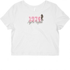 Ladies Slim Fit Crop Top Tee