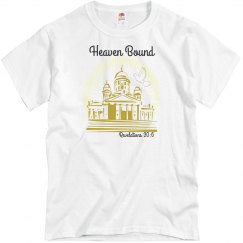 White Tee w/gold graphic