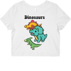 Ladies Slim Fit Crop Top Tee