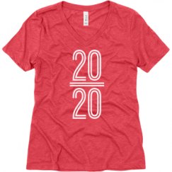 Ladies Relaxed Fit Super Soft Triblend V-Neck Tee