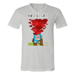 Unisex V-Neck Jersey Tee