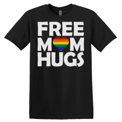 Unisex Basic Tee Free Mom Hugs White Font