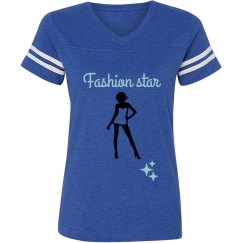 Blue fashion star tshirt