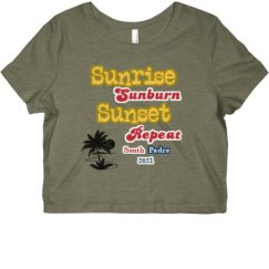 Ladies Slim Fit Crop Top Tee