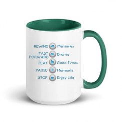 15oz Ceramic Mug with Color Inside