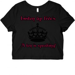 Listen Up Crop Tee