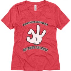 Ladies Relaxed Fit Super Soft Triblend V-Neck Tee