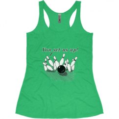 Ladies Slim Fit Super Soft Racerback Triblend Tank