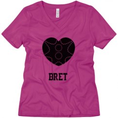 Ladies Relaxed Fit V-Neck Tee