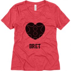 Ladies Relaxed Fit Super Soft Triblend V-Neck Tee