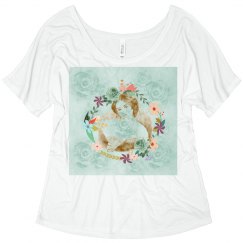 Vintage Fan Lady Floral 