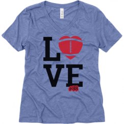 Ladies Relaxed Fit Super Soft Triblend V-Neck Tee