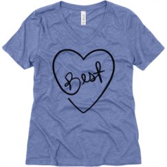 Ladies Relaxed Fit Super Soft Triblend V-Neck Tee