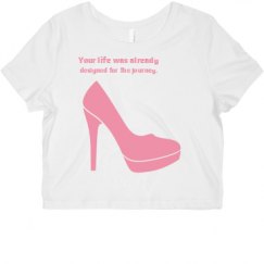 Ladies Slim Fit Crop Top Tee