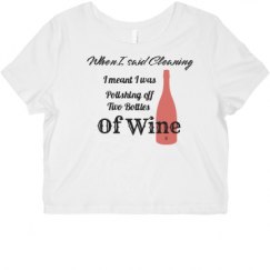 Ladies Slim Fit Crop Top Tee