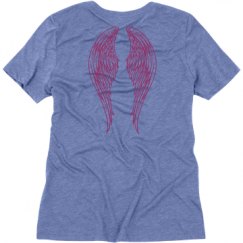Ladies Relaxed Fit Super Soft Triblend V-Neck Tee